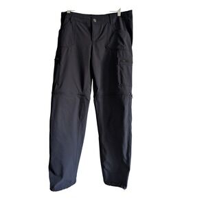 KUHL Horizon Convertible Cargo Pants Zip Off Legs Black‎ 6297 Women's 12 Regular